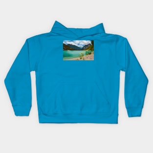 Beach and Mountains Digital Painting Kids Hoodie